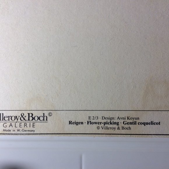 Vintage Wall Ceramic Tile Villeroy & Bosh Galerie Reign Flower picking Gentil - Picture 6 of 6